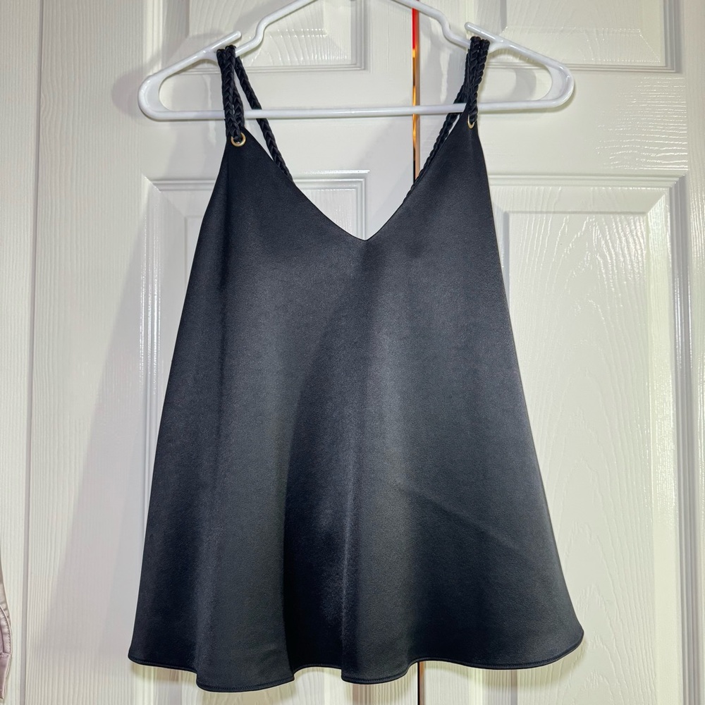 Derek Lam 10 Crosby Intermix V-Neck Sleeveless Crop Top - US 2